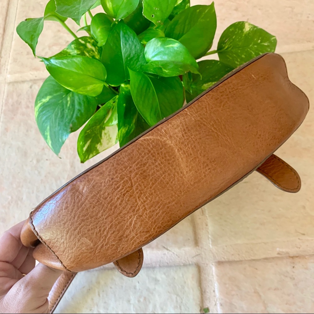 Frye Tan Leather Buckle Crossbody - Picture 8 of 9
